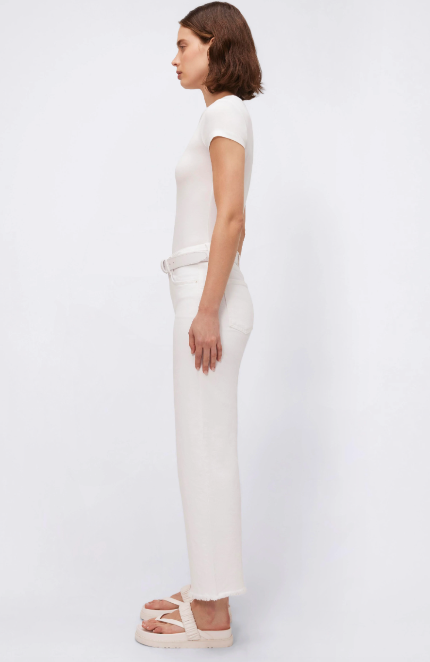 SIMKHAI Jude White High Rise Crop