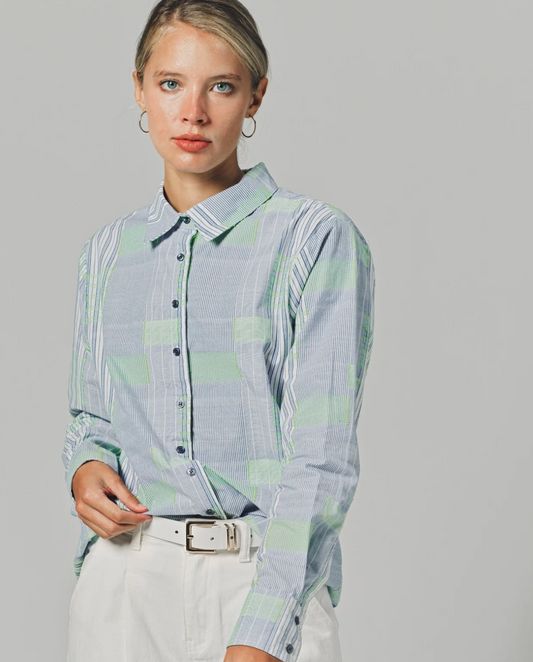 The Shirt Fluorescent Block Boyfriend Shirt