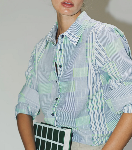 The Shirt Fluorescent Block Boyfriend Shirt