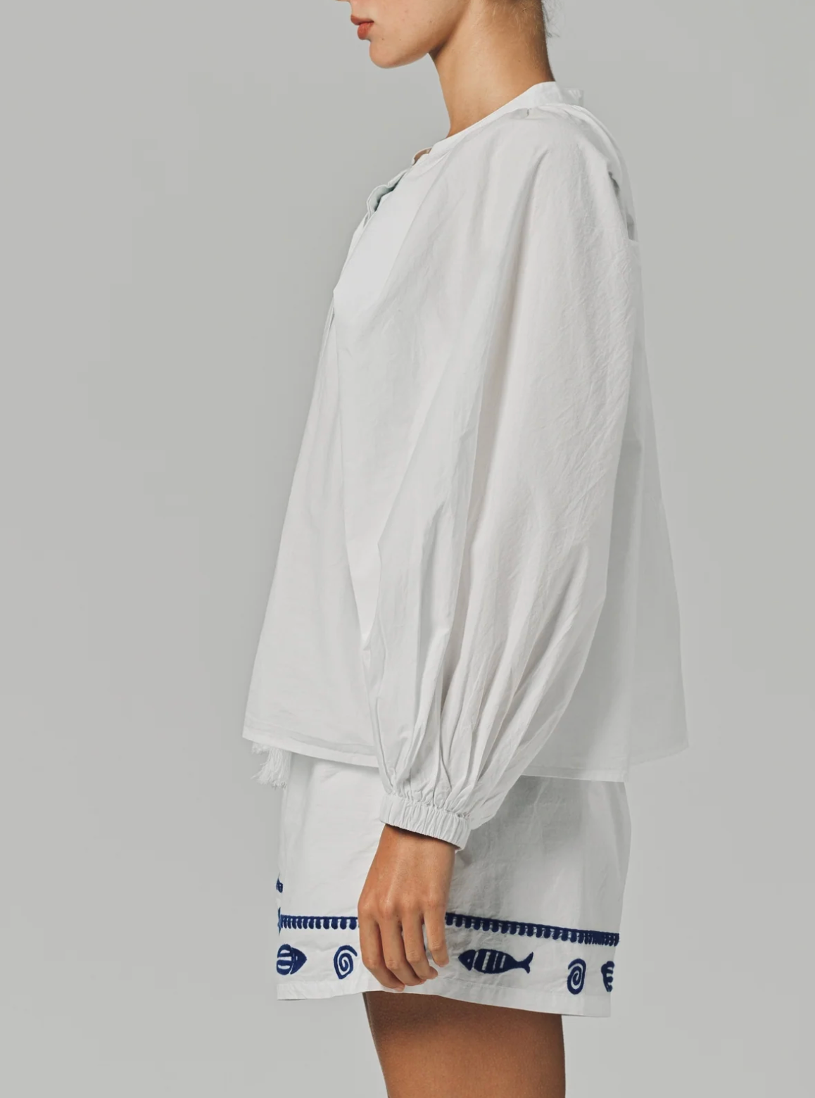 The Shirt Navy Fish Hannah Short