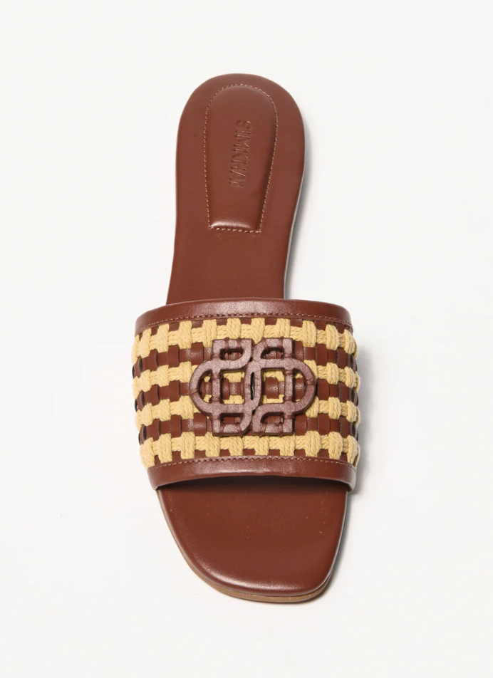 SIMKHAI Delphi Rope Woven Flat Sandal