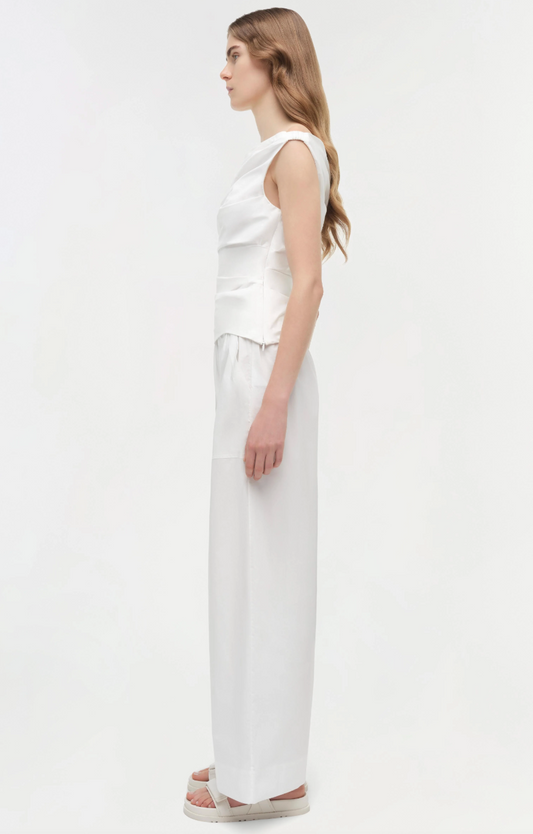 SIMKHAI Maisel Draped Cotton Top