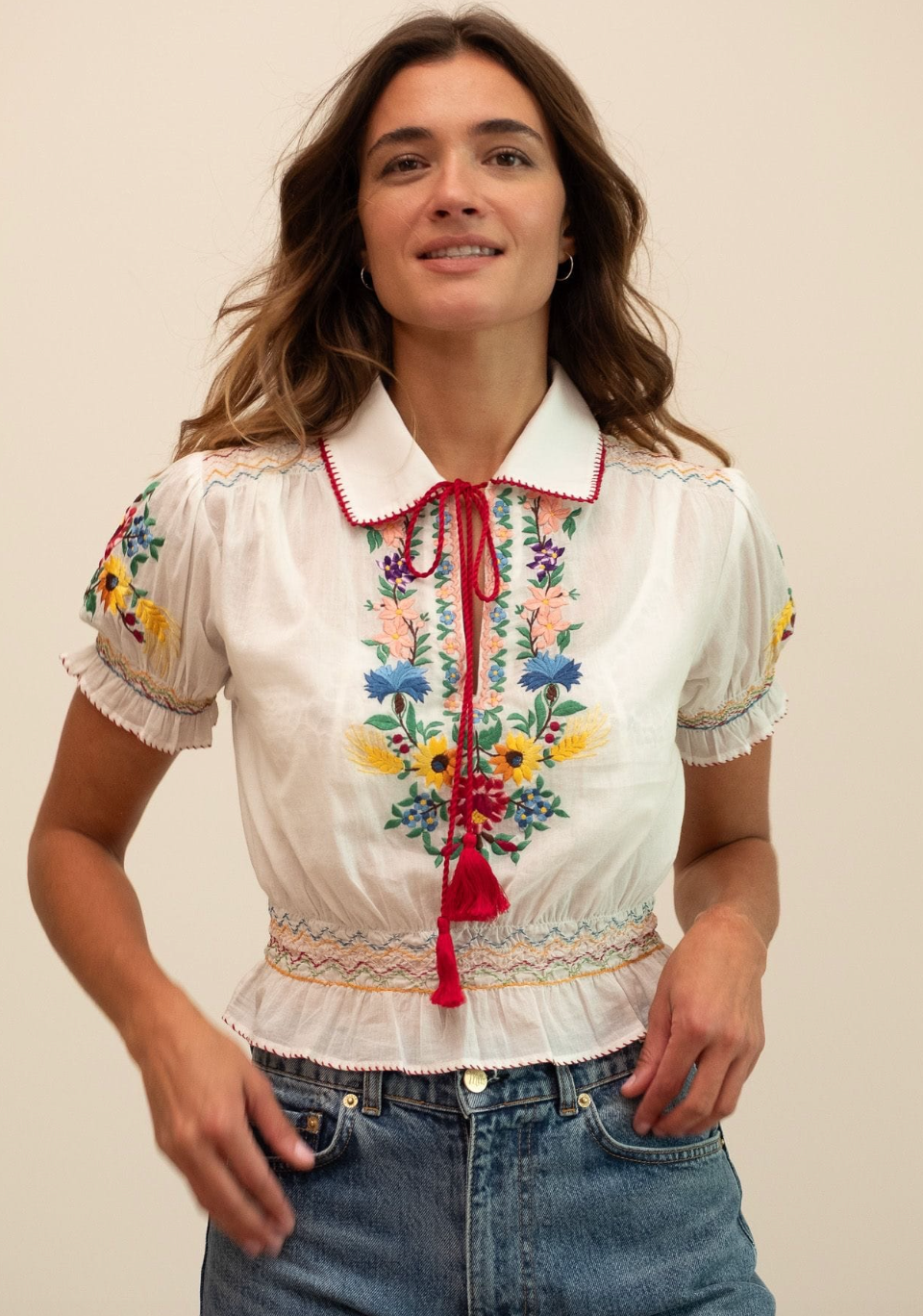 Mille Tali Embroidery Top