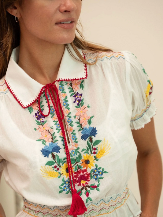 Mille Tali Embroidery Top