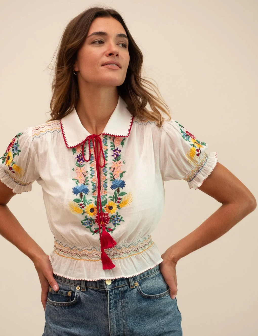 Mille Tali Embroidery Top