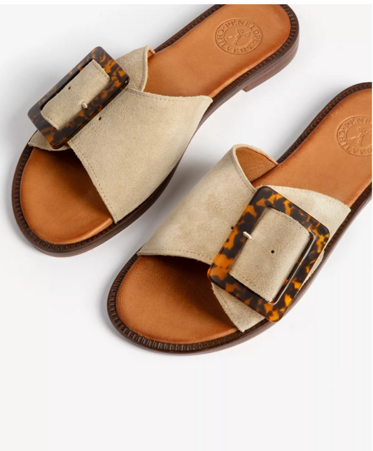 Penelope Chilvers Biarritz Buckle Sandal, Tan
