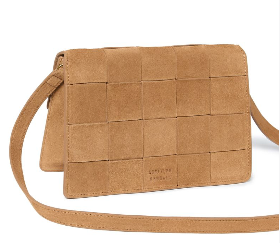 Loeffler Randall Delphine Suede Clutch, Toffee