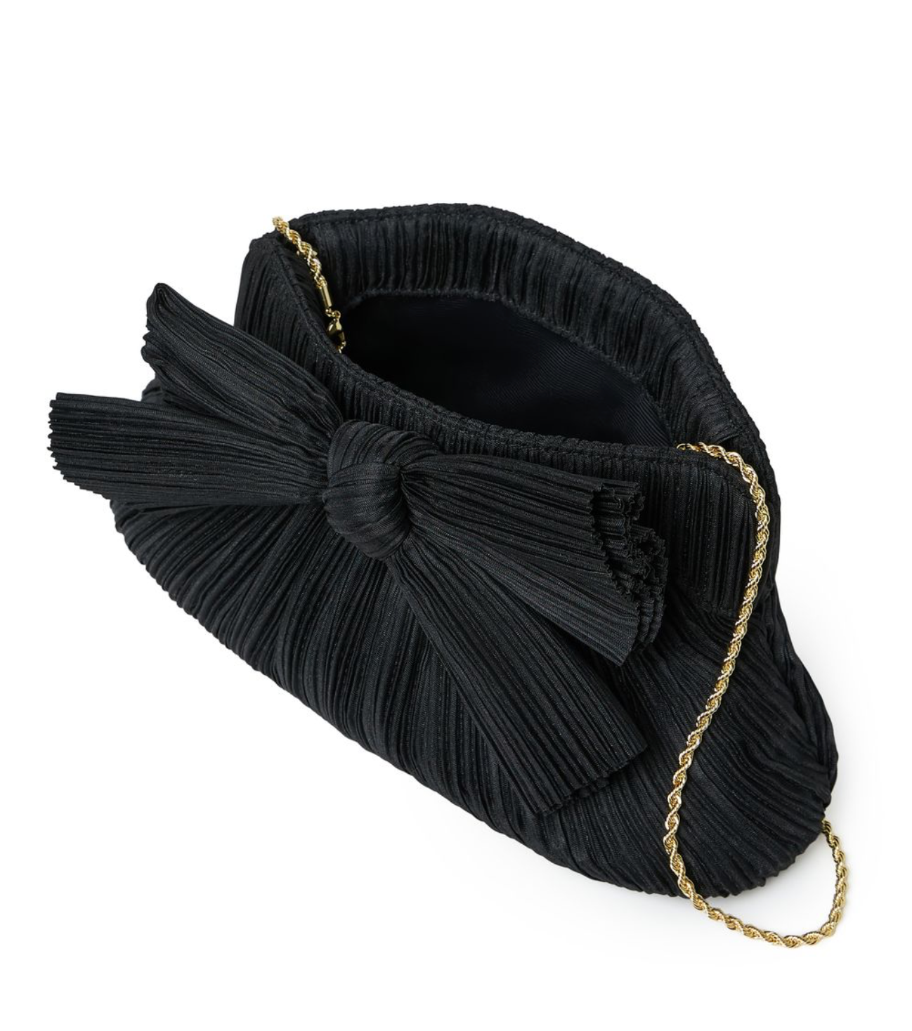 Loeffler Randall Rayne Pleated Bow Clutch, Black