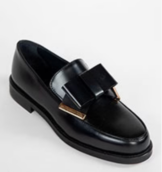 Homers Carrera Black Bow Tie Loafer