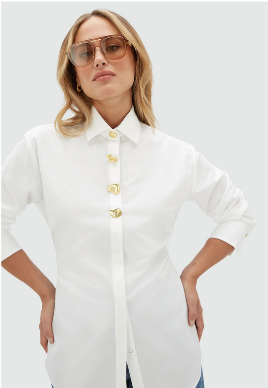 JOSH V Chenda Oversized Blouse Off White