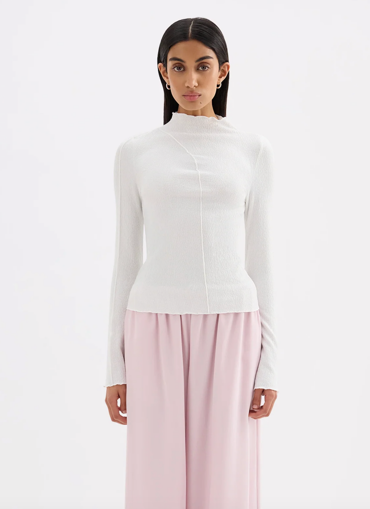Nude Lucy Mimi L/S Top Sea Salt, and Black