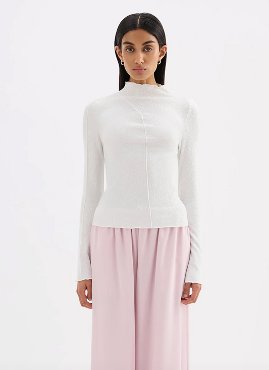 Nude Lucy Mimi L/S Top Sea Salt, and Black
