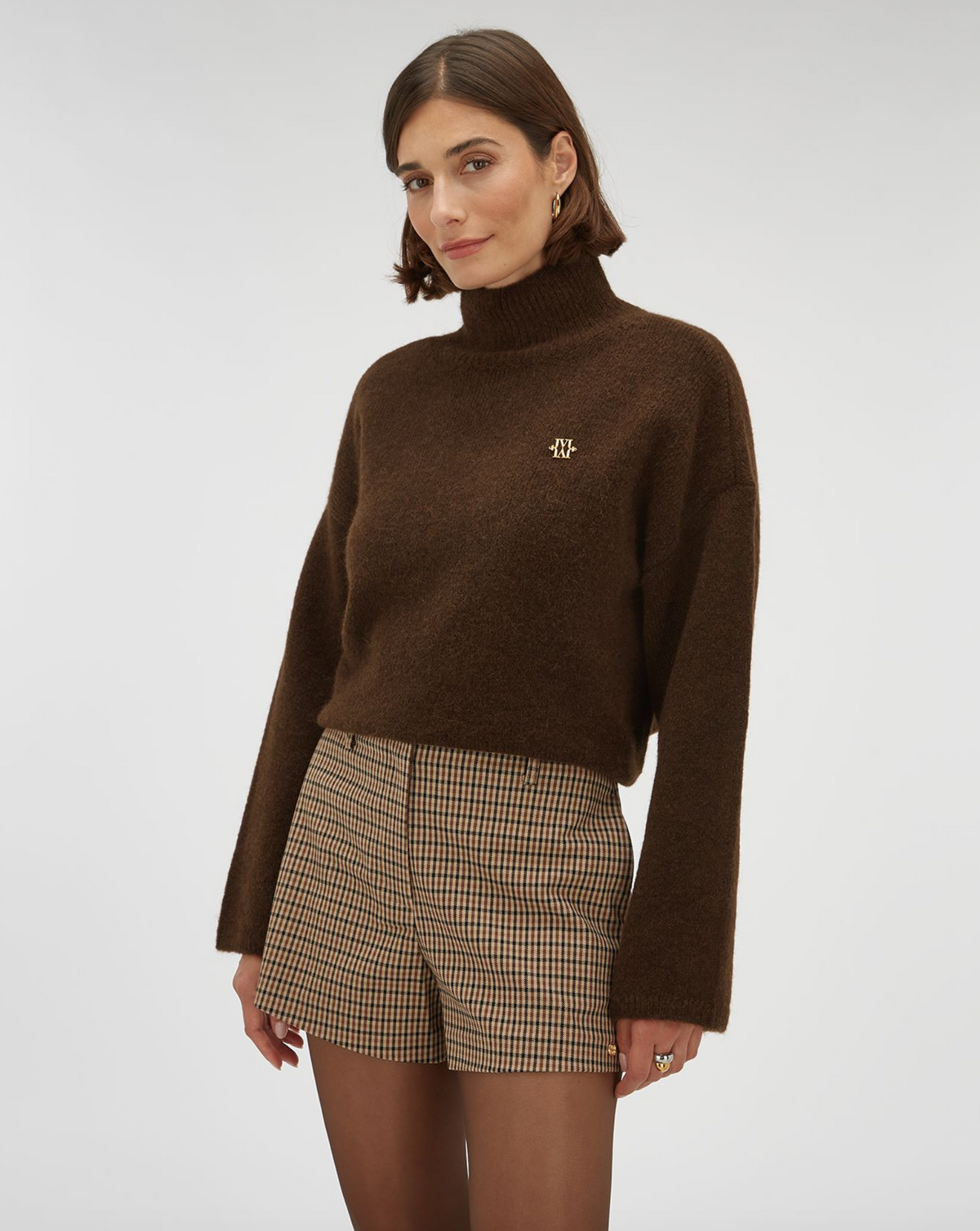 Josh V Damy Brown Check Short