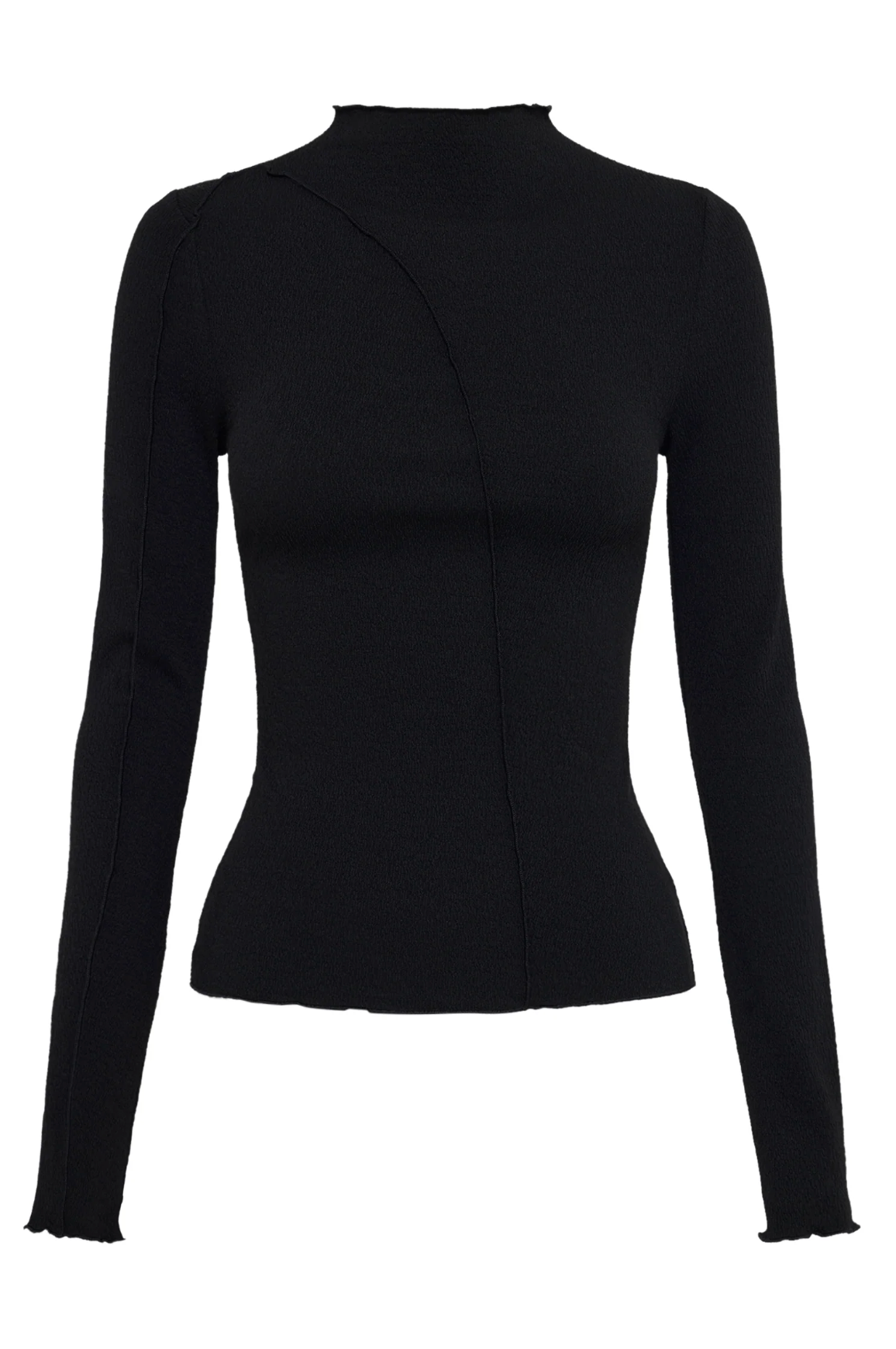 Nude Lucy Mimi L/S Top Sea Salt, and Black