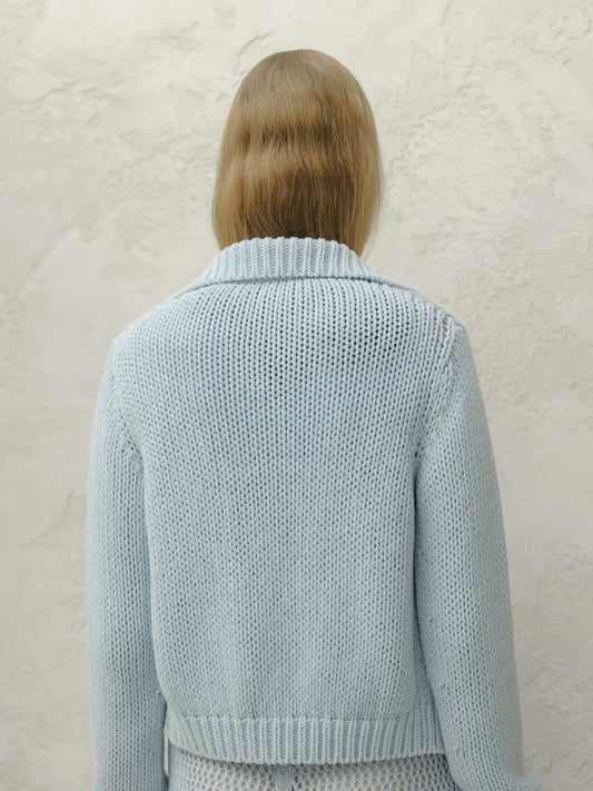 Cotton Bomber Azzuro