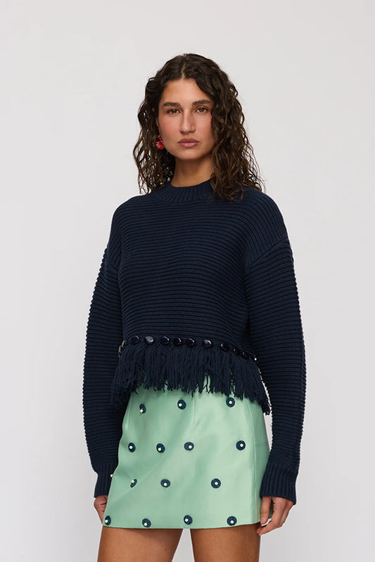 The Wolf Gang Marisol Knit Sweater, Midnight