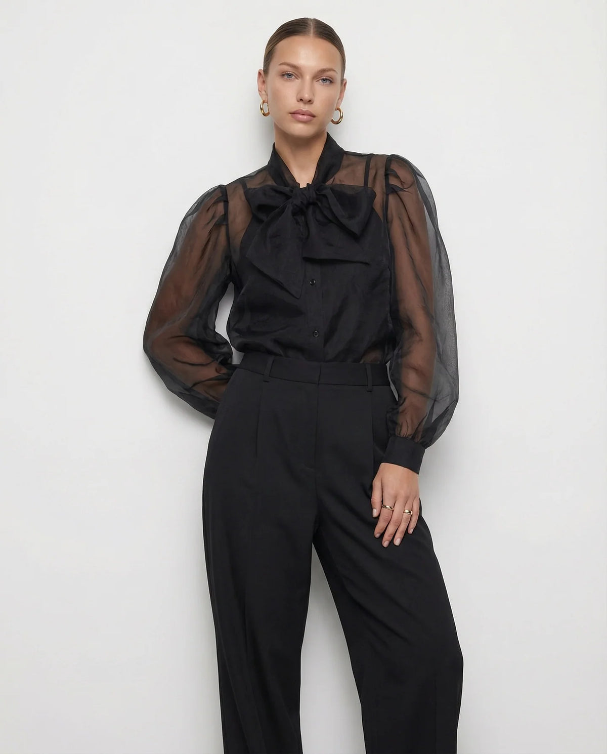 LS French Bow Shirt THESHIRT