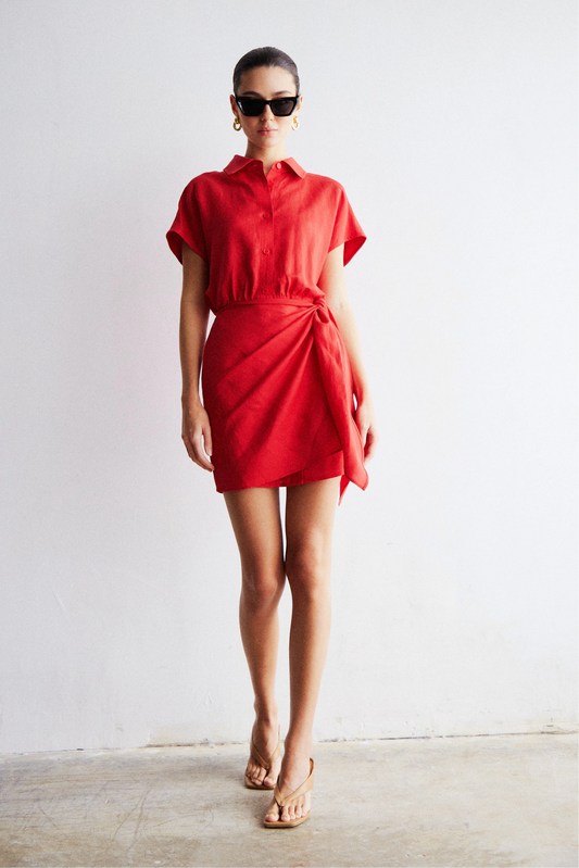 JS71 Carson Dress, Red