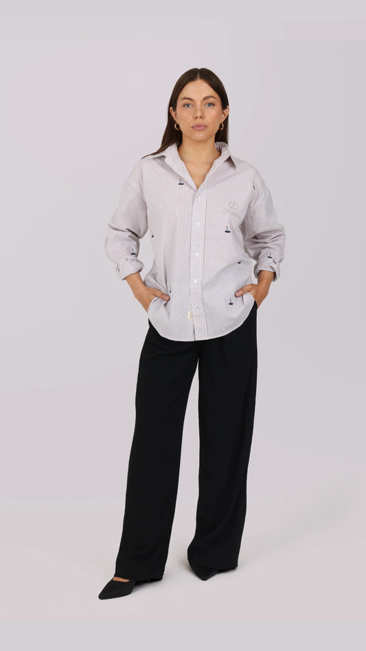 Born a Kennedy Oxford Boat Button Up