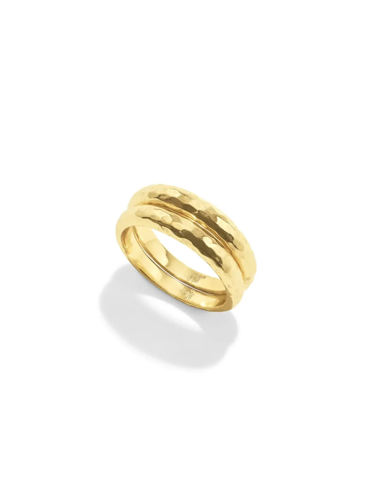 Cleopatra Slice Stacking Gold Ring Set