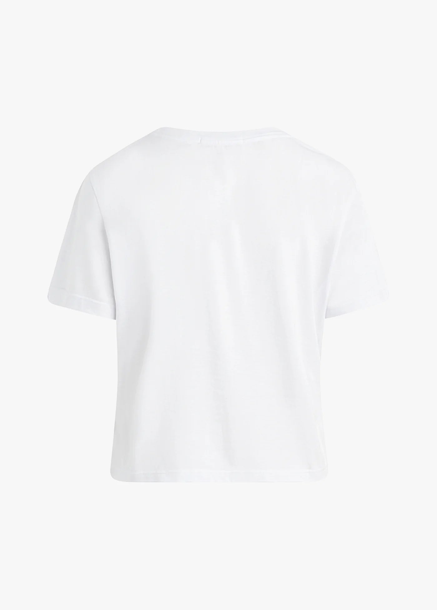 Favorite Daughter Cropped Tee - White with Navy