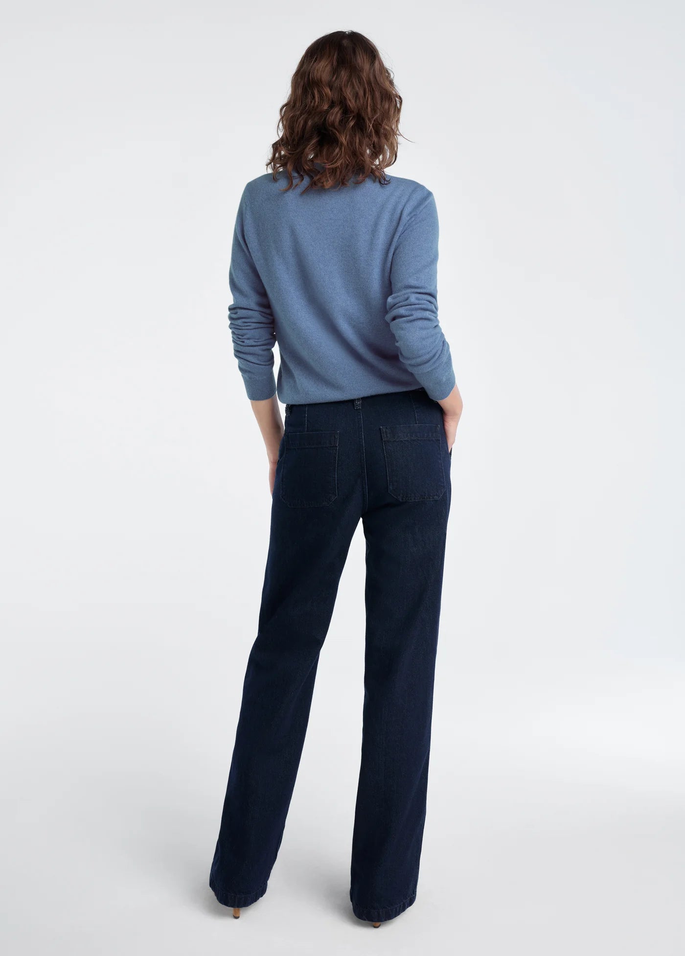 Favorite Daughter Cashmere Crew River Blue