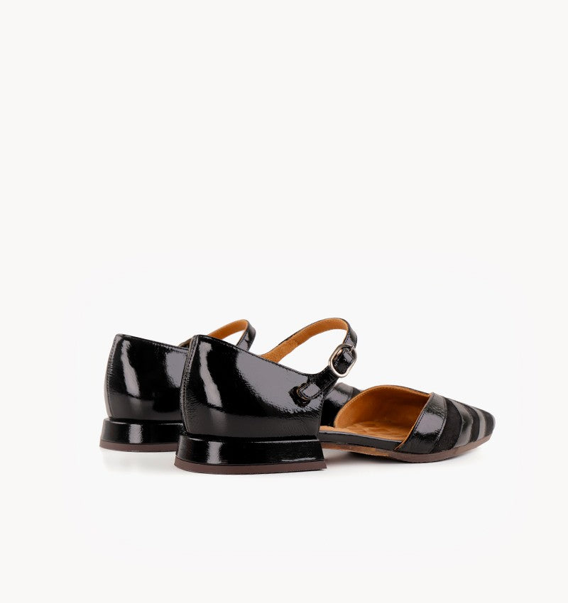 Chie Mihara GACHI , Black Patent and Suede