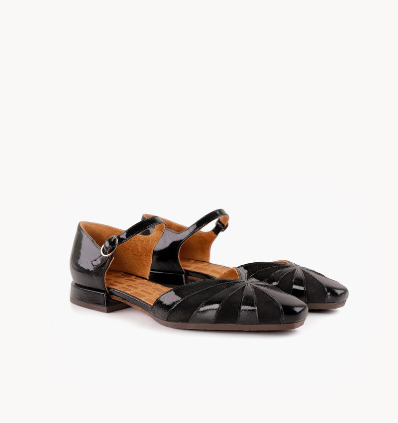 Chie Mihara GACHI , Black Patent and Suede