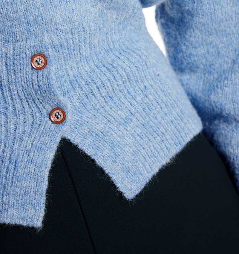 Chie Mihara KEITE Jersey Blue sweater