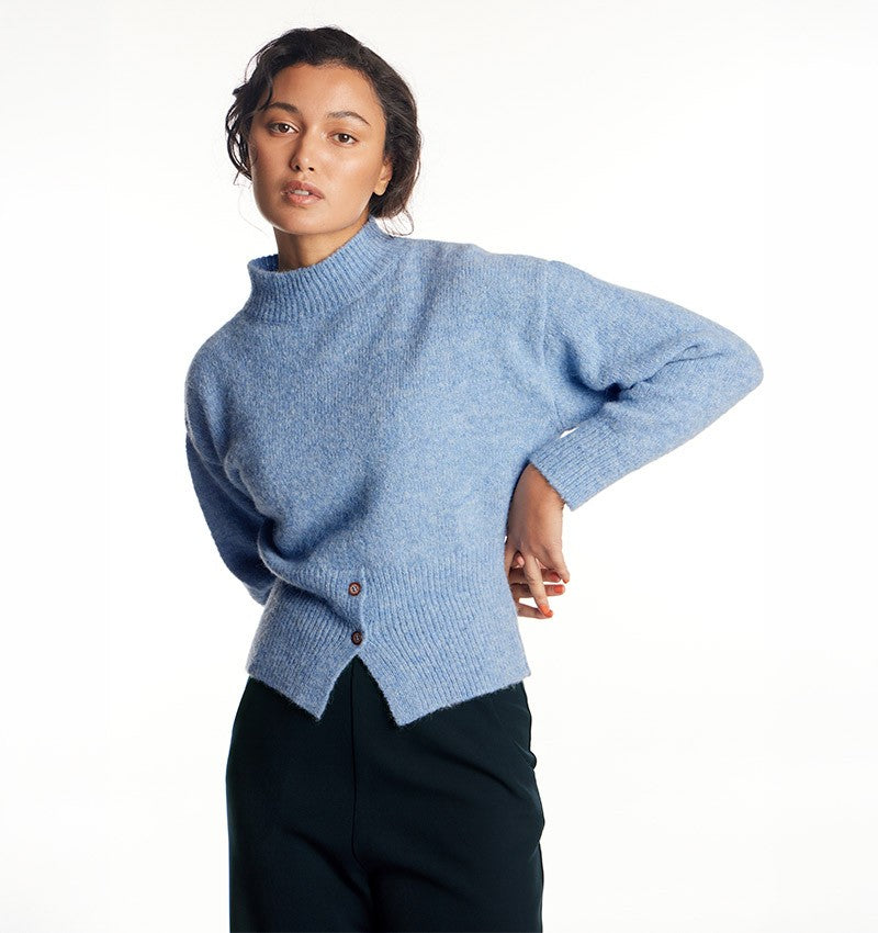 Chie Mihara KEITE Jersey Blue sweater
