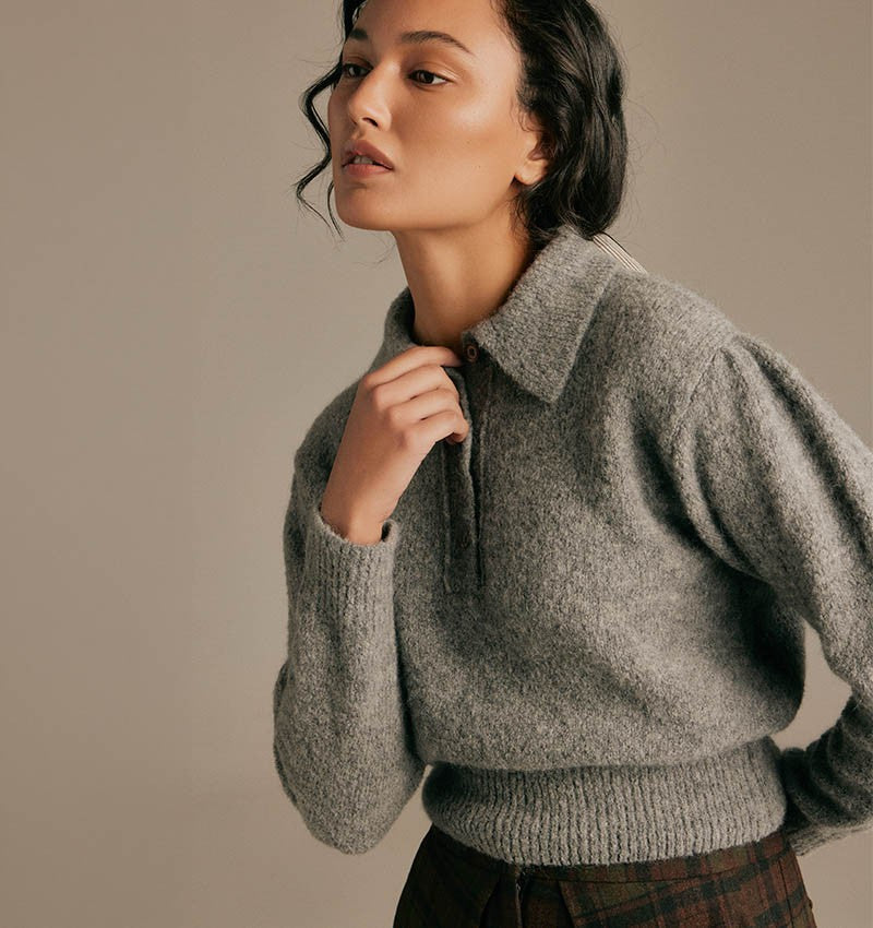 Chie Mihara Kiss Sweater, Grey