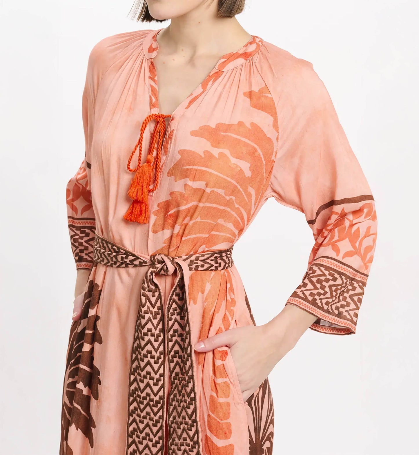 Miss June Aida Dress, Peach