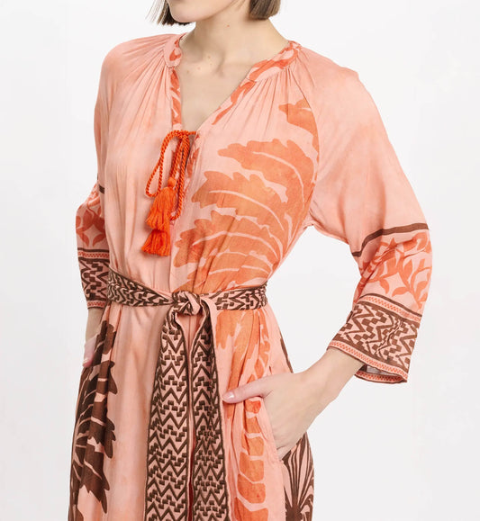 Miss June Aida Dress, Peach