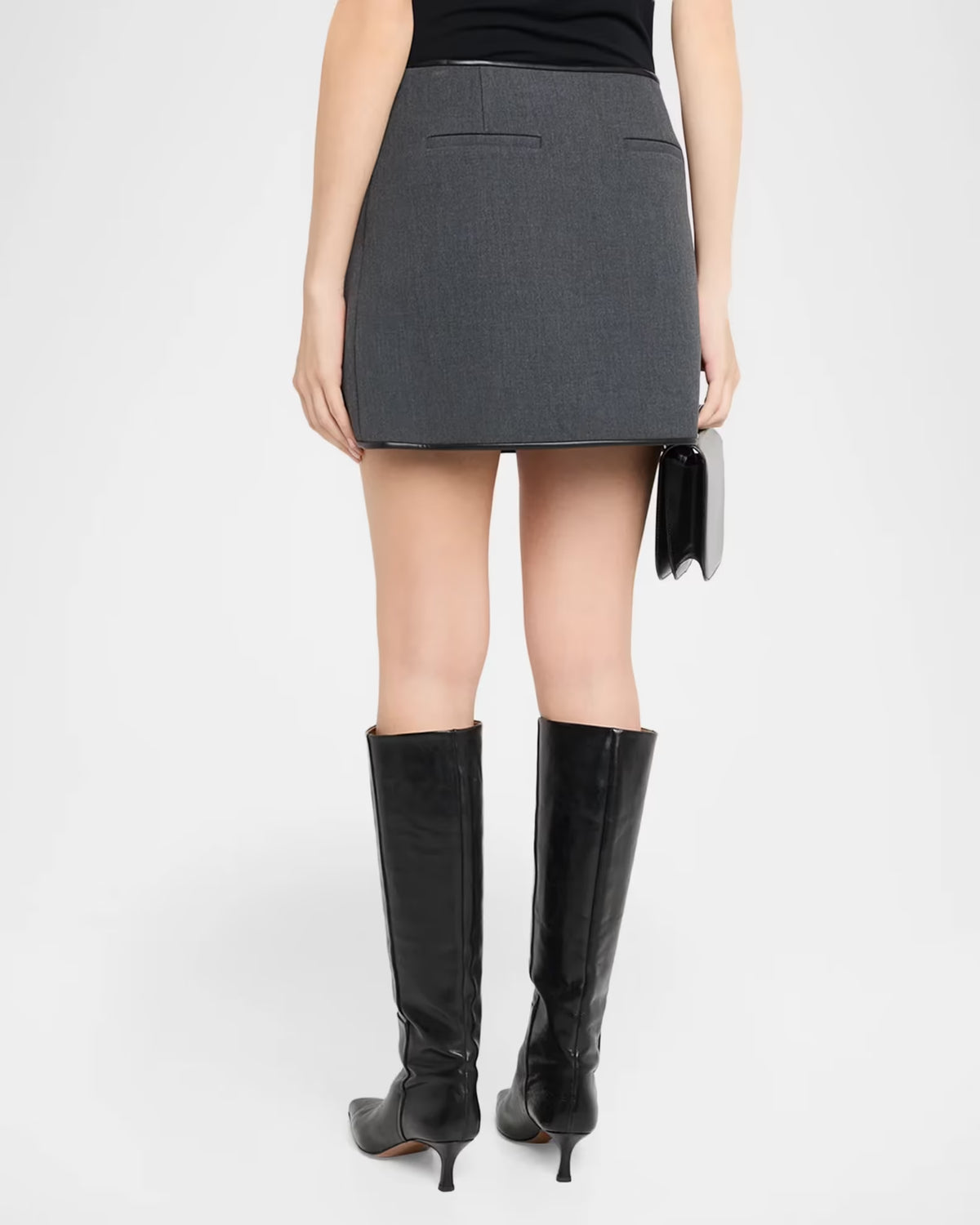 Simkhai Sheridan Mini Skirt Charcoal Multi
