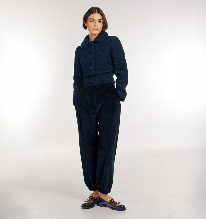 Chie Mihara Compas Coat Navy Blue