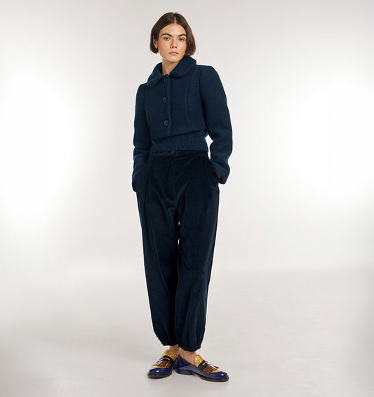 Chie Mihara Compas Coat Navy Blue