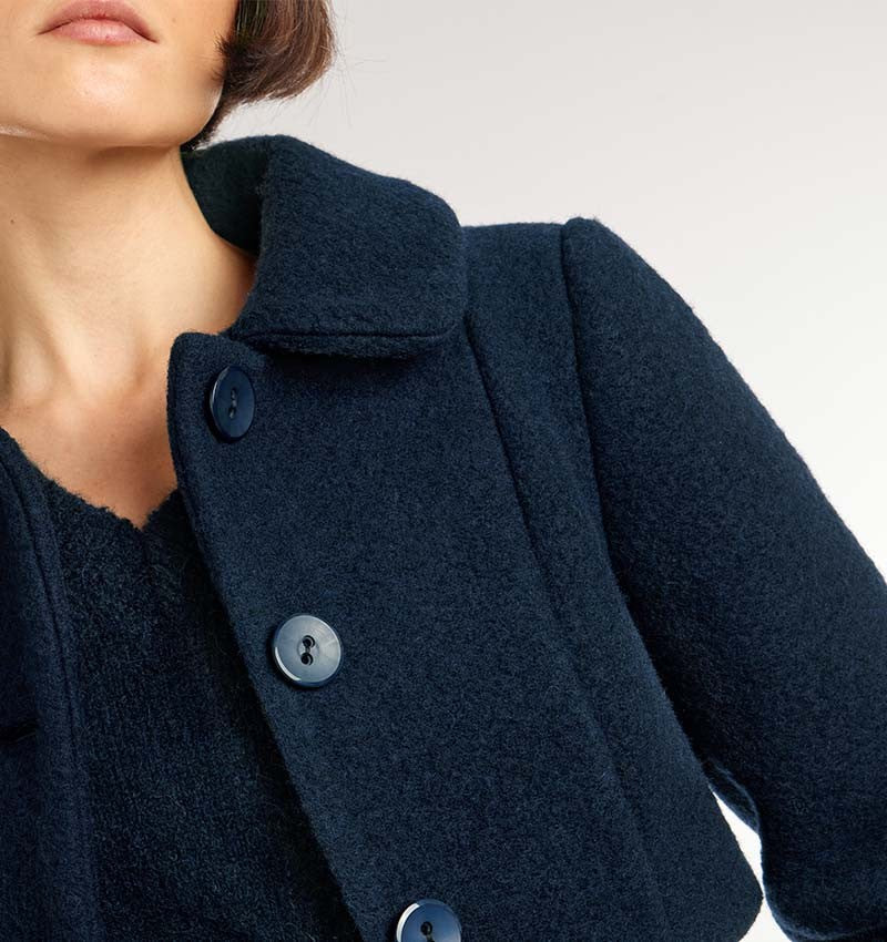 Chie Mihara Compas Coat Navy Blue