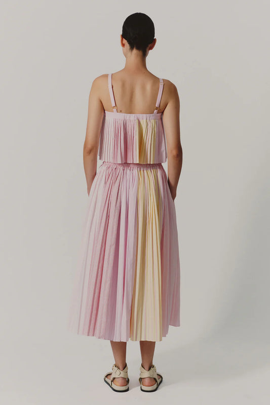 De Loreta Aire Skirt - Mix Lines Rosa