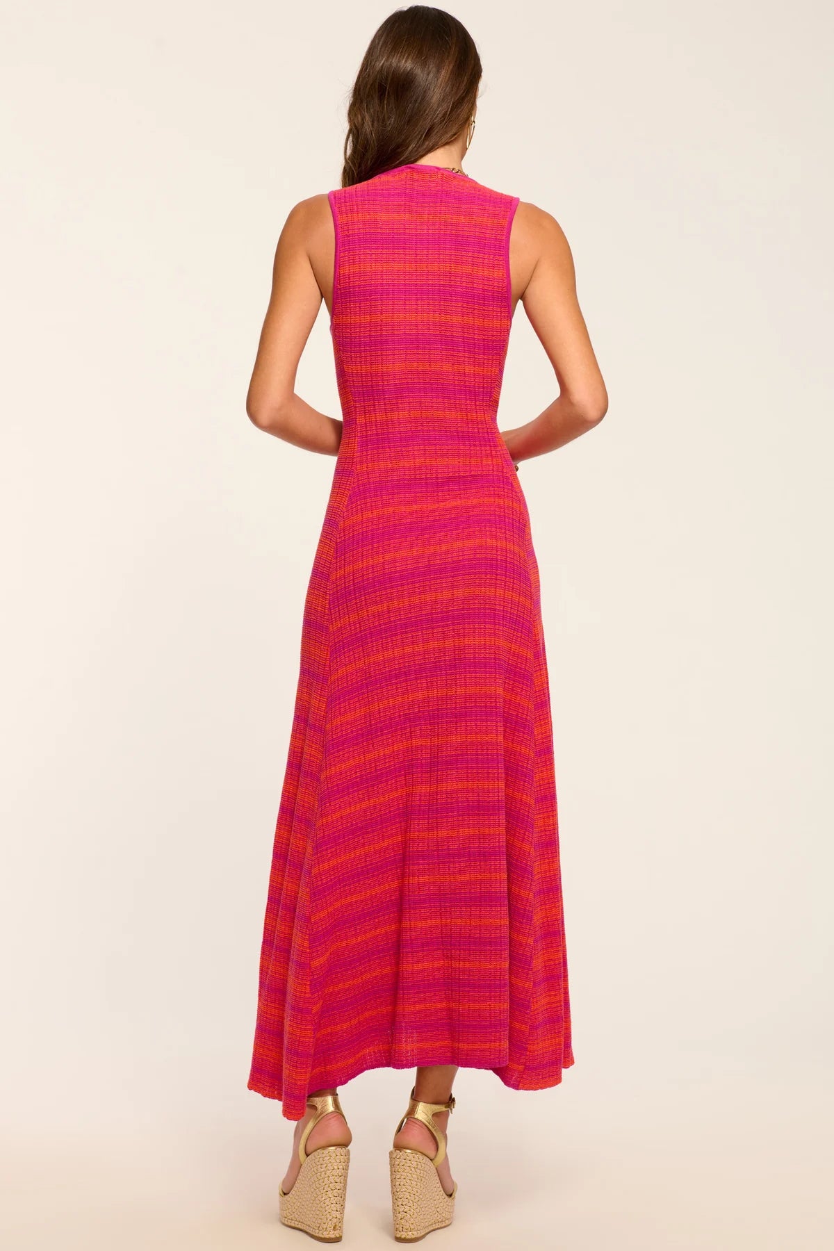 Ramy Brook Nora Textured Knit High Neck Dress