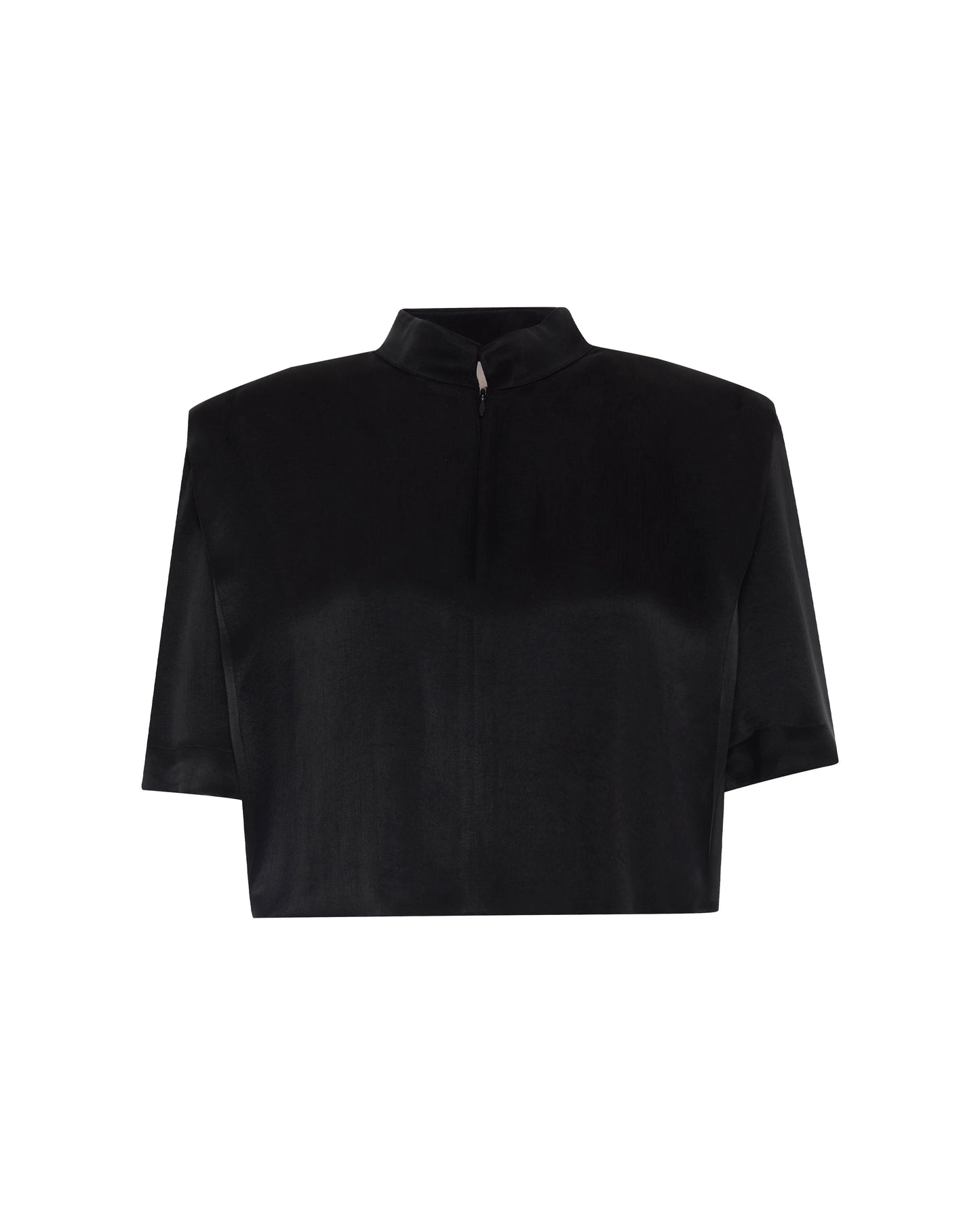 Theo Phaenna shoulder pleat tee- Ivory, Black