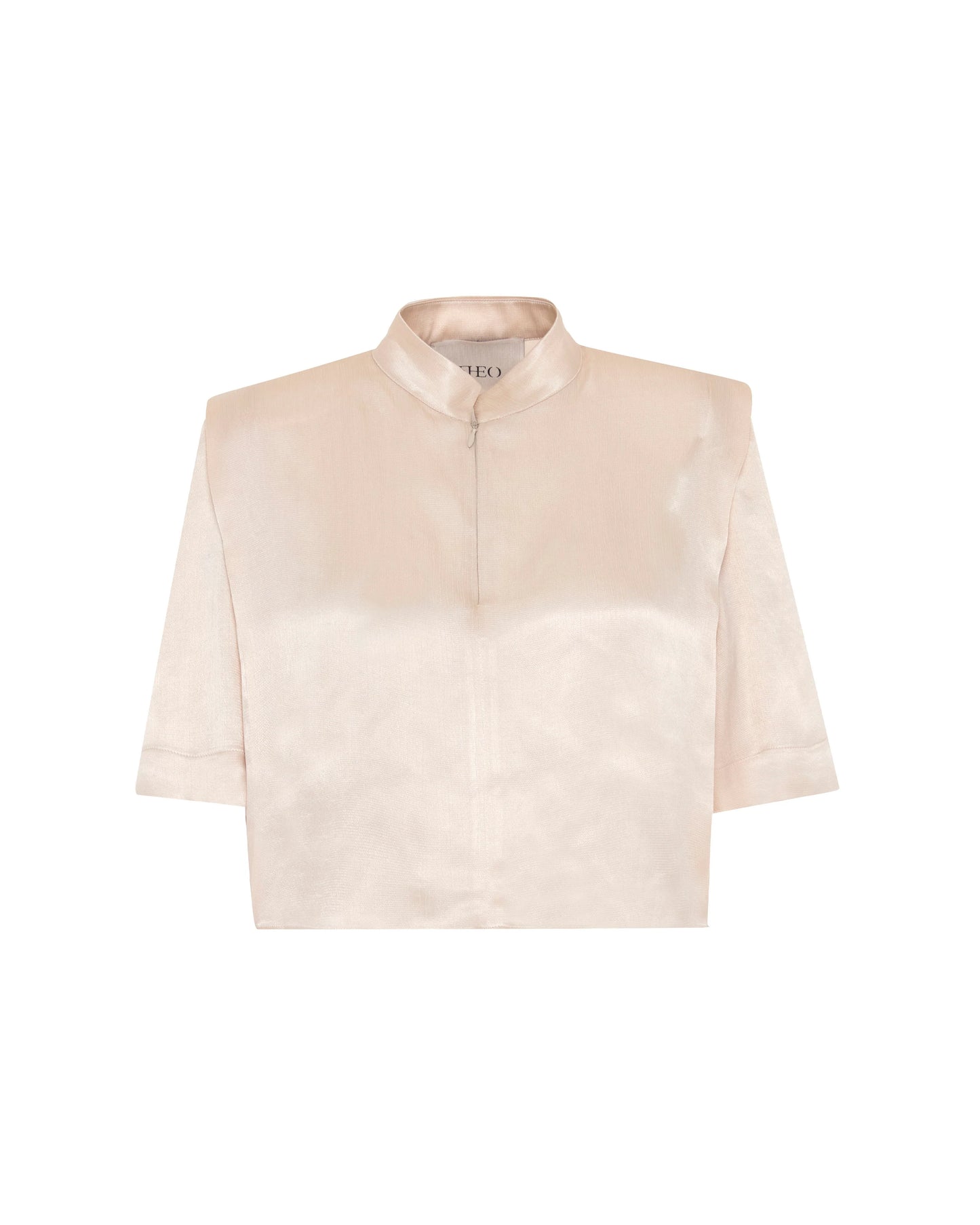 Theo Phaenna shoulder pleat tee- Ivory, Black